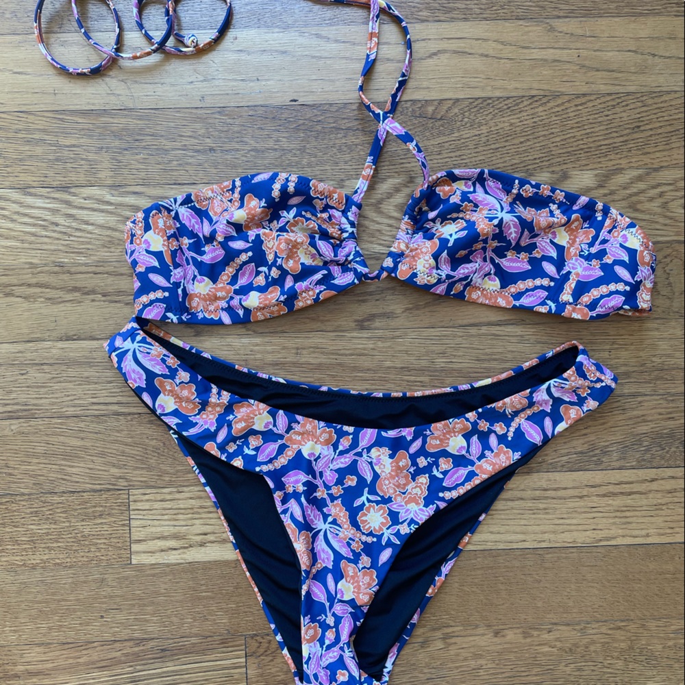 J Crew floral bikini set